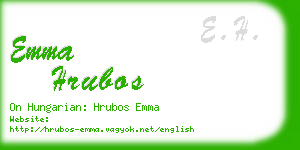 emma hrubos business card